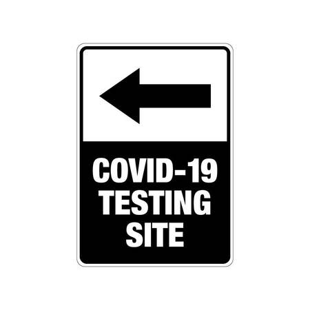 Lyle COVID-19 Testing Site Sign, 24" W x 36" H, English, Coroplast LCUV-0005-RC_24x36